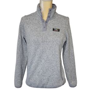 L.L. Bean Womens XS Fleece Knit Jacket Pullover Gray GreyLL Bean Womens pullov